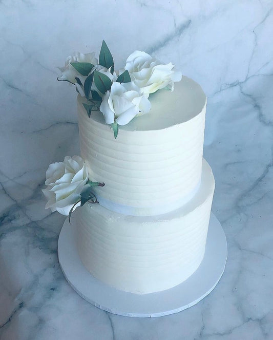 Floral Engagement Cake