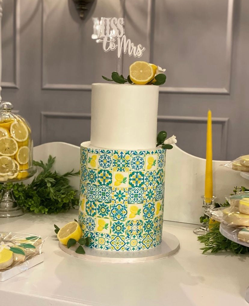 Lemon themed Bridal Shower Cake